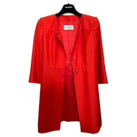 Valentino-Coats, Outerwear-Red