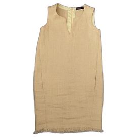 Loro Piana Leinenkleid Gelb Gelb