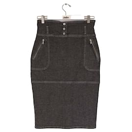 Dolce & Gabbana-cotton skirt-Grey