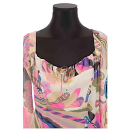Versace-Robe en soie-Multicolore