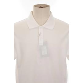 Saint Laurent-Cotton Polo Shirt-White