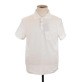 Saint Laurent-Camisa pólo de algodão-Branco