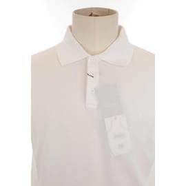 Saint Laurent-Cotton Polo Shirt-White
