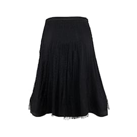Moschino-Moschino Dotted Lace Skirt-Black