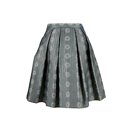 Valentino-Red Valentino Jacquard Pleated Mini A-Line Skirt-Multiple colors