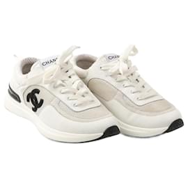 Chanel-CHANEL Trainer EU 40 Stoff-Weiß