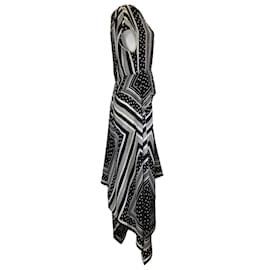 Marc by Marc Jacobs-Co Black / White 2019 Geometric Print Silk Maxi Dress-Black