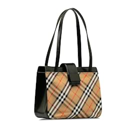 Burberry-Borsa a tracolla Burberry Haymarket Check marrone chiaro-Cammello