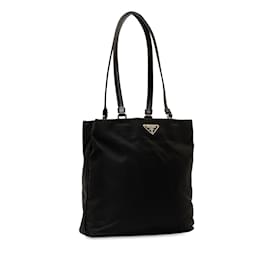 Prada-Black Prada Tessuto Handbag-Black