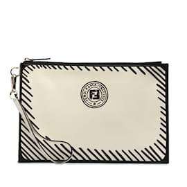 Fendi-Pochette blanche Fendi x Joshua Vides avec logo FF-Blanc