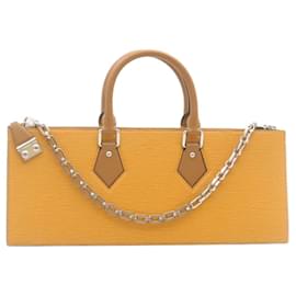 Louis Vuitton-LOUIS VUITTON Epi San Fran Sac Tricot Hand Bag 2way Yellow M52805 Auth ar6465A-Yellow