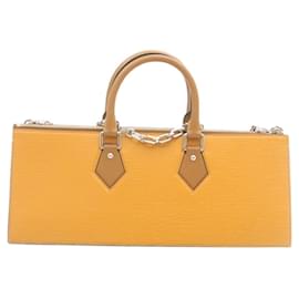 Louis Vuitton-LOUIS VUITTON Epi San Fran Sac Tricot Hand Bag 2way Yellow M52805 Auth ar6465A-Yellow