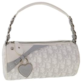 Christian Dior-Christian Dior Trotter Romantic Chain Hand Bag White Auth am4812-White