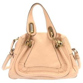 Chloé-Bolsa Chloe Couro 2maneira Pink Auth am2241g-Rosa