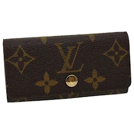 Louis Vuitton-LOUIS VUITTON Monogram Multicles 4 Étui à clés M62631 Auth LV 30366UNE-Marron