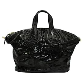 Givenchy-Black Patent Leather Small Nightingale Bag-Black