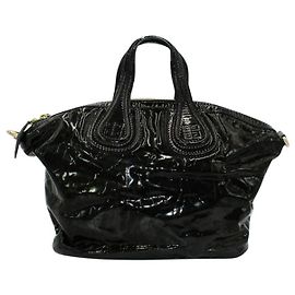 Givenchy Petit sac Nightingale en cuir verni noir Noir