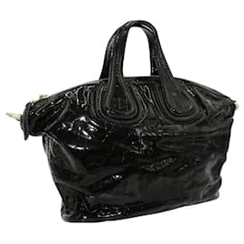 Givenchy-Black Patent Leather Small Nightingale Bag-Black
