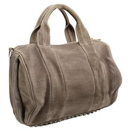 Alexander Wang-Textured Smoke Rocco Mini Duffel-Grey