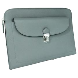 Tod's-Grey Leather Messenger Bag-Grey