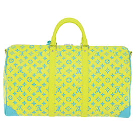 Louis Vuitton-LOUIS VUITTON Monogram Neon Color Keepall Bandouliere 50 Bag M21869 auth 46404A-Yellow