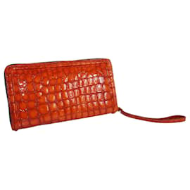 Dries Van Noten-Croc Embossed Leather Zip Around Wallet-Other