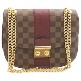 Louis Vuitton-LOUIS VUITTON Damier Ebene Wight Chain Shoulder Bag N64420 LV Auth 27625A-Brown