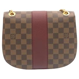 Louis Vuitton-LOUIS VUITTON Damier Ebene Wight Chain Shoulder Bag N64420 LV Auth 27625A-Brown