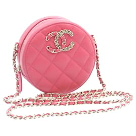 Chanel-Bolsa de ombro CHANEL Matelasse Caviar Skin Chain Pink CC Auth 23651UMA-Rosa