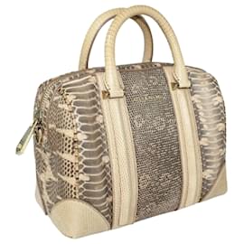 Givenchy-Mini Lucrezia Python & Lizard Bag-Brown,Beige