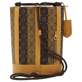 Louis Vuitton-LOUIS VUITTON Monogram Stripe Randonnee messenger Épaule M45968 auth 31989UNE-Marron