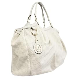 Gucci-Grand sac cabas Sukey Guccissima ivoire-Blanc,Écru