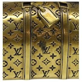 Louis Vuitton-LOUIS VUITTON Keepall Motiv Briefbeschwerer Metall Goldton LV Auth 38854EIN-Metallisch