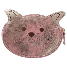 Furla-Bolsa Zip em Forma de Gato Rosa-Rosa