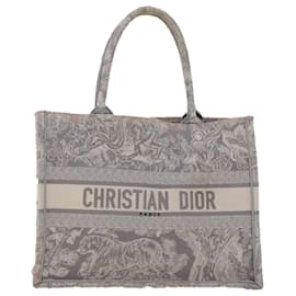 Christian Dior-Christian Dior Book Tote Bag Canvas Grau M1286ZTDT_M932 Auth bs6141-Grau