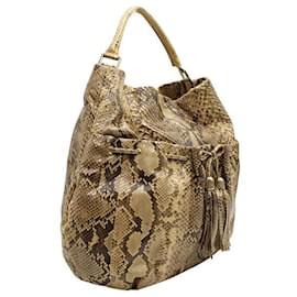Anya Hindmarch-Grand sac cabas en peau de serpent avec pompons-Autre