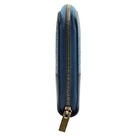 Céline-Blue Python Leather Wallet-Blue