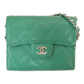 Chanel CC Cadena de tarjetas con solapa de caviar AP2727 Otro