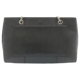 Chanel-CHANEL Caviar Skin Chain Shoulder Bag Leather Black CC Auth 28395A-Black