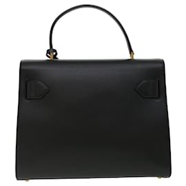 Versus Versace-Bolsa de mão em couro VERSACE 2caminho preto DBFG311 auth 31495UMA-Preto