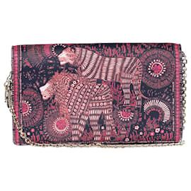 Christian Dior-Multicolour safari patterned wallet on chain-Multiple colors