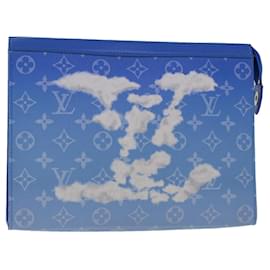 Louis Vuitton-LOUIS VUITTON Monogram Clouds Pochette Voyage Pochette Bleu M45480 auth 46151UNE-Bleu