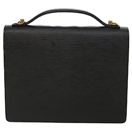 Louis Vuitton-LOUIS VUITTON Sac à Main Epi Monceau Noir M52122 LV Auth lt696-Noir