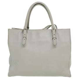 Balenciaga-BALENCIAGA Paper mini Hand Bag Leather Gray 305572 Auth yk5630-Grey