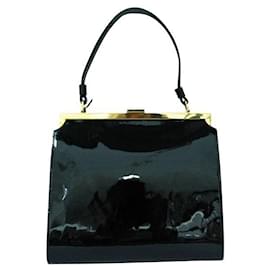 Mansur Gavriel-Elegant Black Patent Leather Handbag-Black