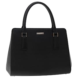 Burberry-BURBERRY Nova Check Sac à main Cuir Noir Auth tb815-Noir