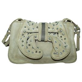 3.1 Phillip Lim Borsa a Spalla Edie Bow con Borchie Marrone Beige