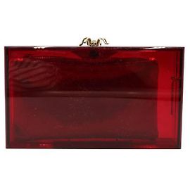 Charlotte Olympia Red Spider Clutch Red