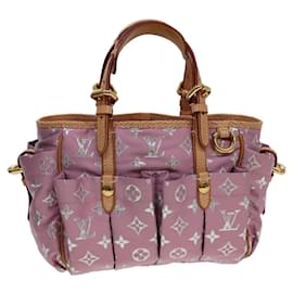 Louis Vuitton-LOUIS VUITTON Monogram Pastel Glitter Cabas GM Sac à main Satin Pink Auth 40938UNE-Rose