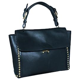 Marni-Schwarze Ledertasche mit Nieten-Schwarz